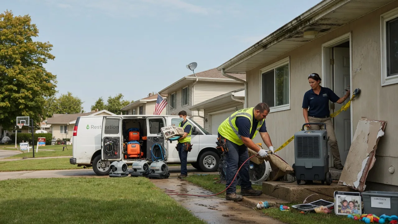 Water Damage Restoration in Maunie, IL near me